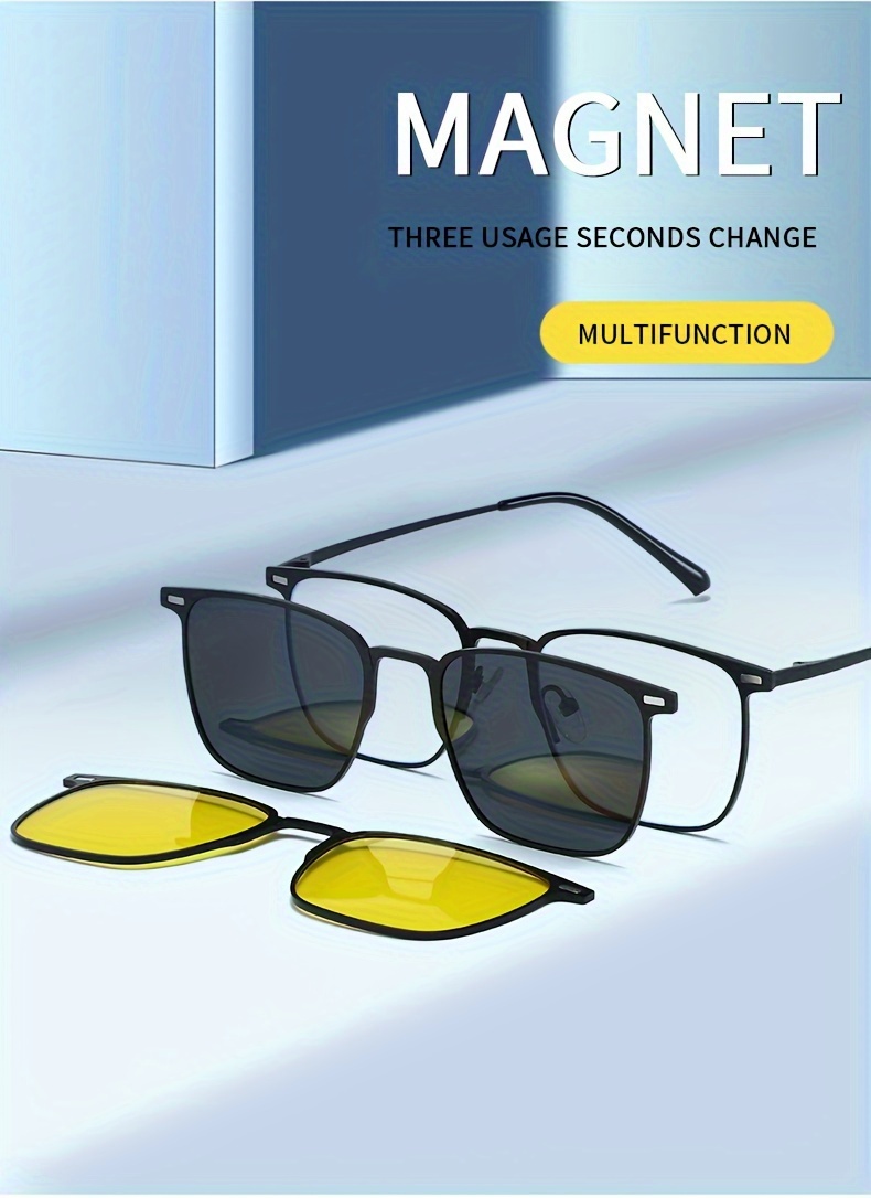 spectacles with magnetic sunglasses 