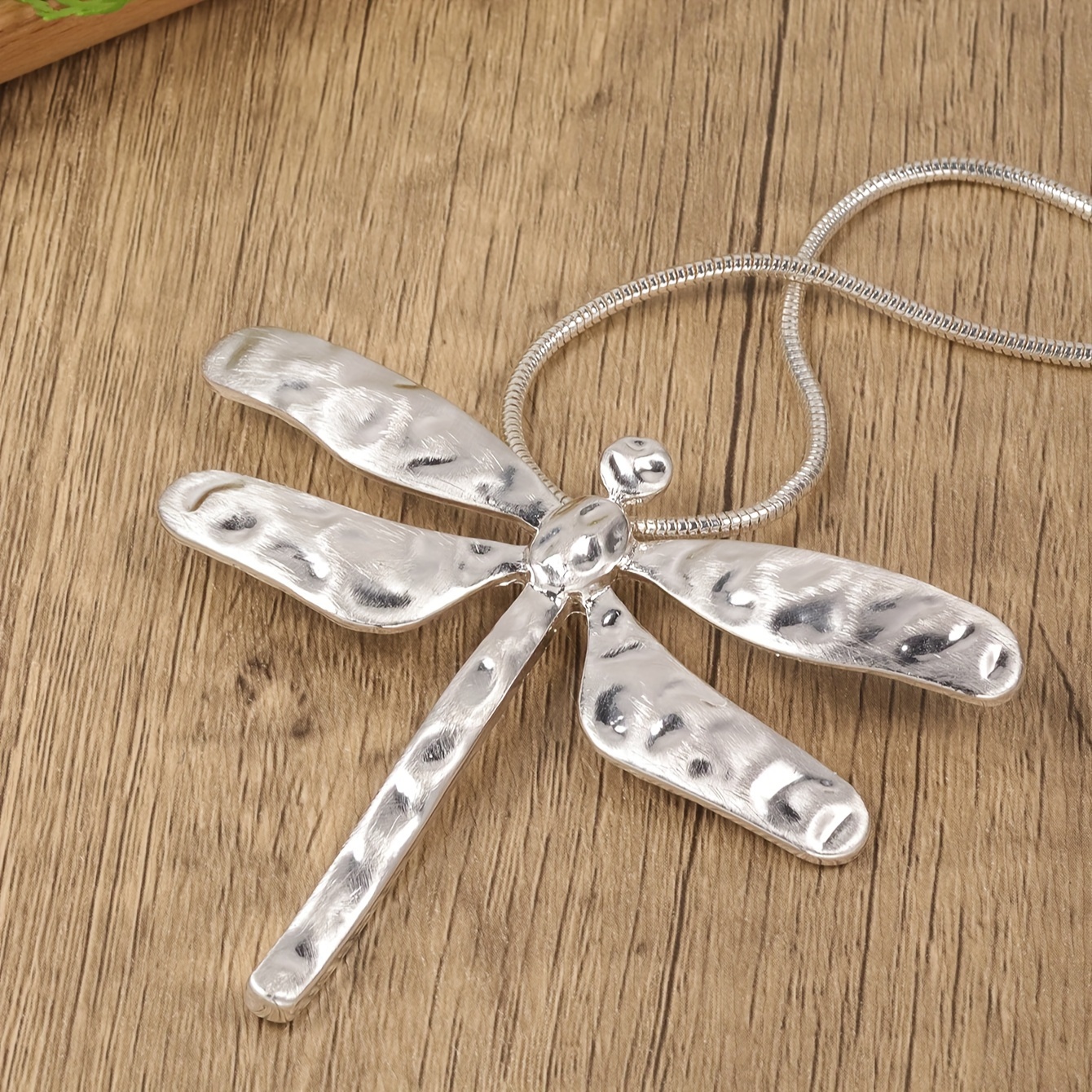 Women's Dragonfly Pendant Long Sweater Chain Necklace