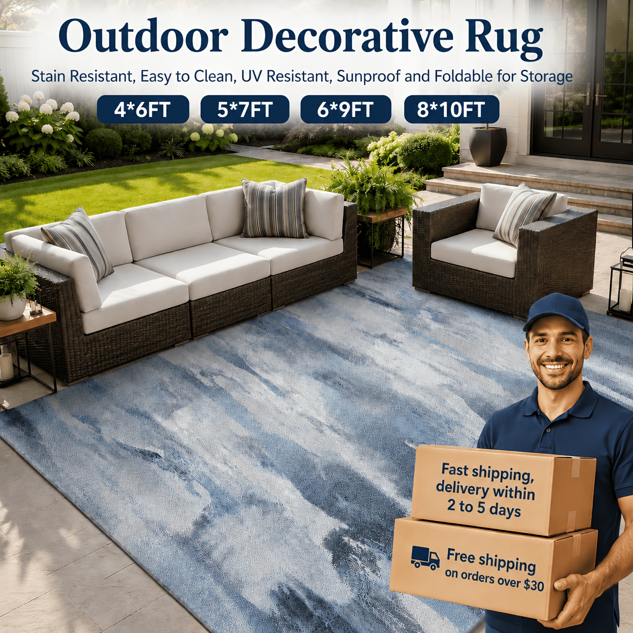 8 by 10 rugs sold on Temu United States