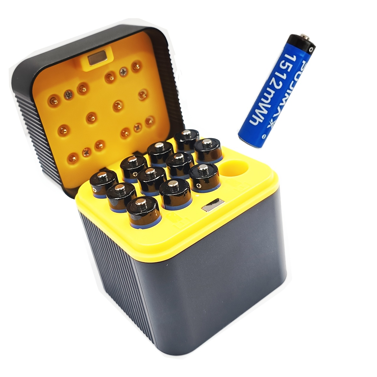 TEMU 12pcs Aaa Rechargeable Lithium Battery With Charger Box, 1, 5v Lithium Battery, Rechargeable Battery, -one Charging Box