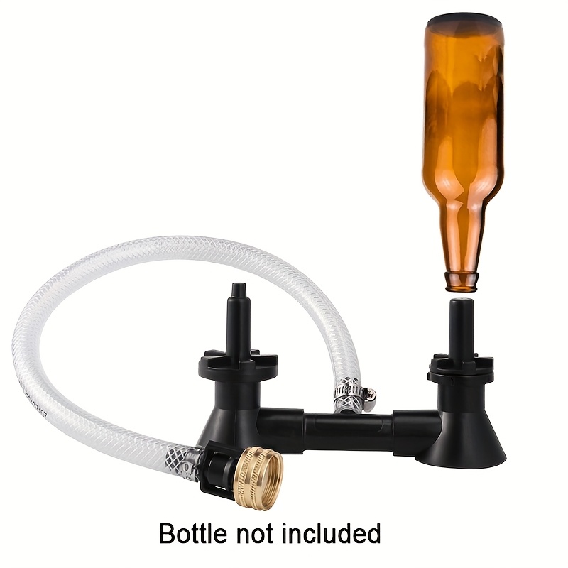 Image of 1pcs, Double Head Wine Rinser Beer Bottle Washer Beer & Wine Cleaning Equipment Cleaner With Kitchen Faucet Adapter, No Direct Contact With Food
