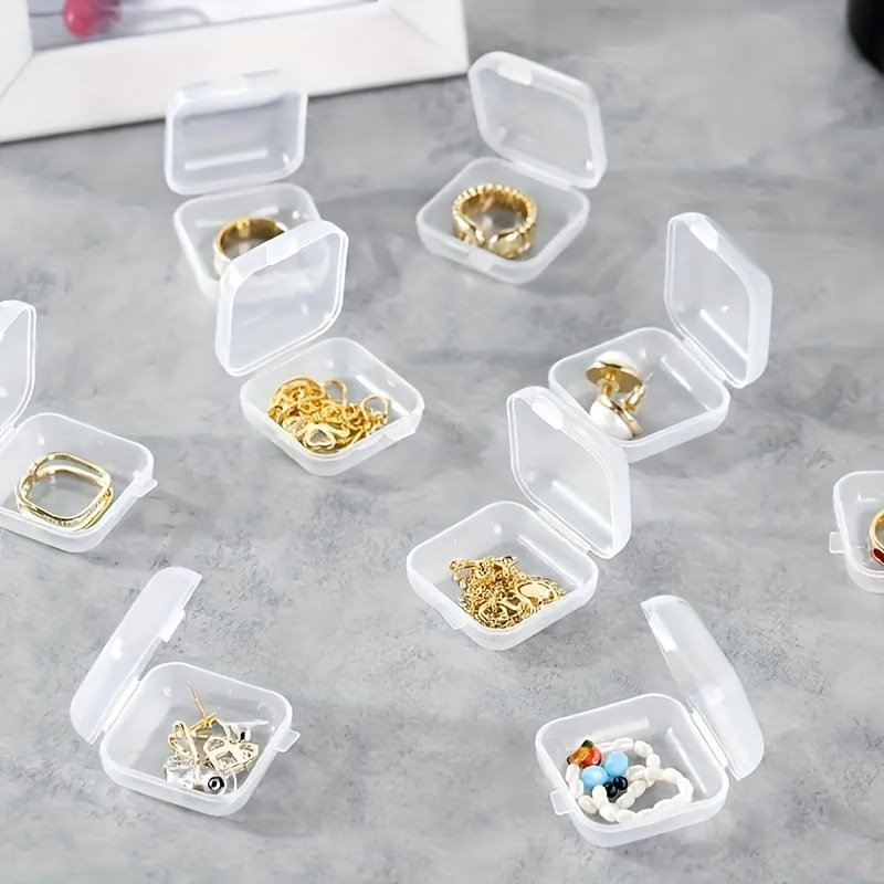 Small Jewelry Storage Box Lid Plastic Storage Containers - Temu