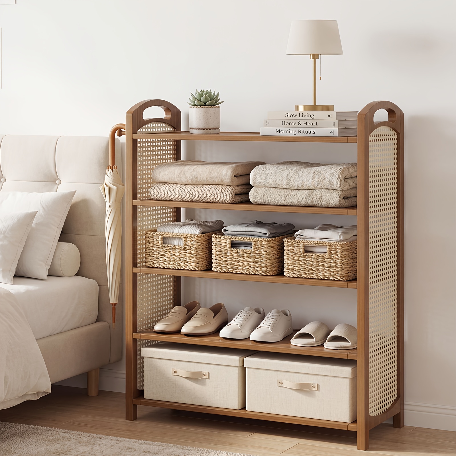 Image of Freestanding Shoe Rack, Entryway Shoe Storage, Reinforced Anti-tipping Design, 5-layer Large Capacity, Flexible Shelves To Shoes And Boots, Shoe Rack Suitable For Bedroom