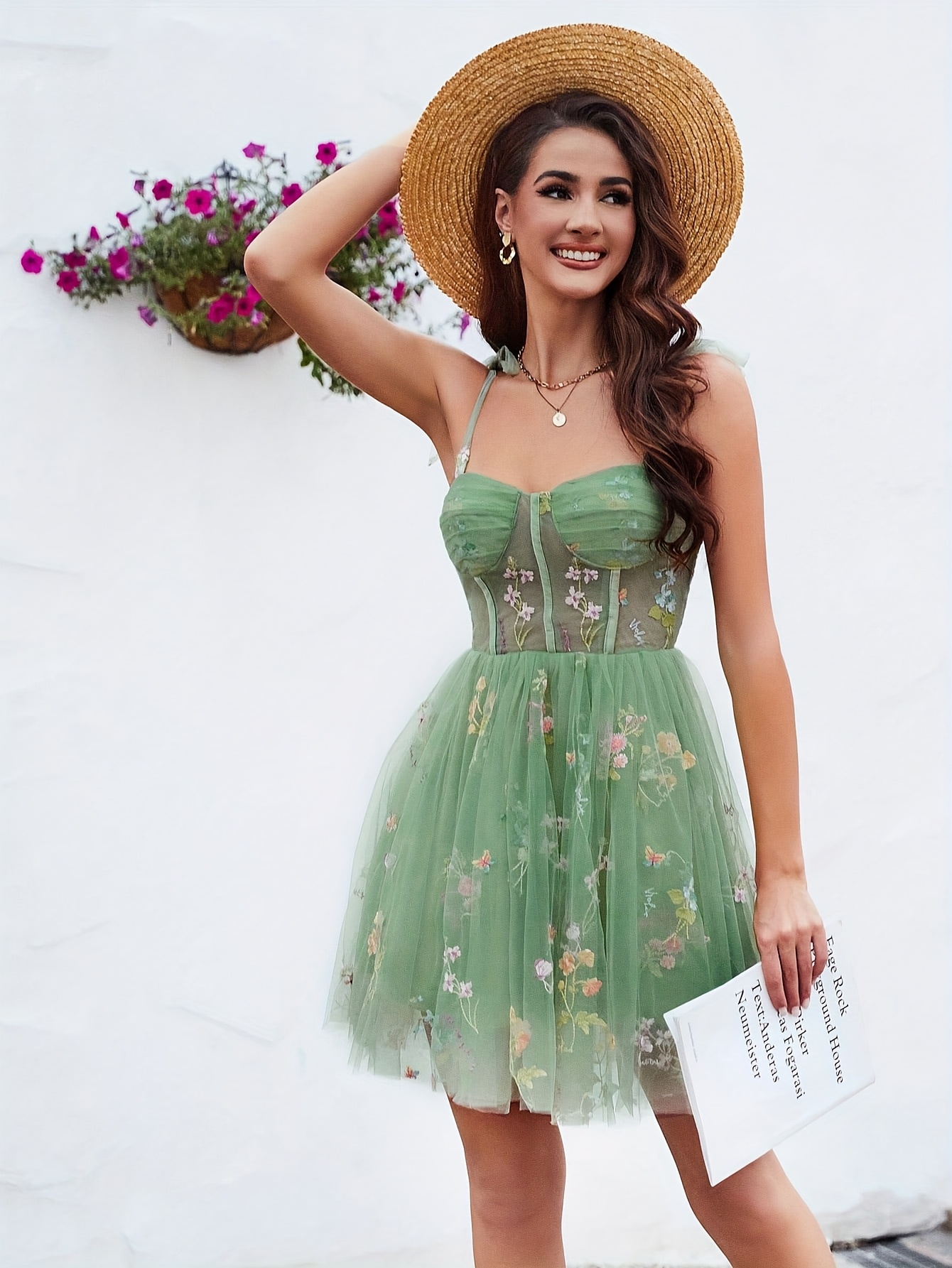 Vestidos de Tulle para de Graduación para Adolescentes con Bordado de  Flores Vestido de Corset para de Prom y Cóctel