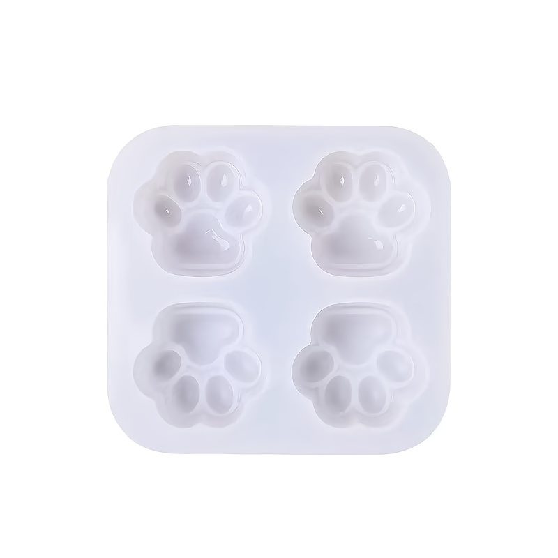 1pc Silicone Mold With Cat Paw Pattern, Diy Resin, Clay, And Gypsum Handicraft Design - Perfect For Candle Making And Aromatherapy Pendants, Silicone Mold For Candles