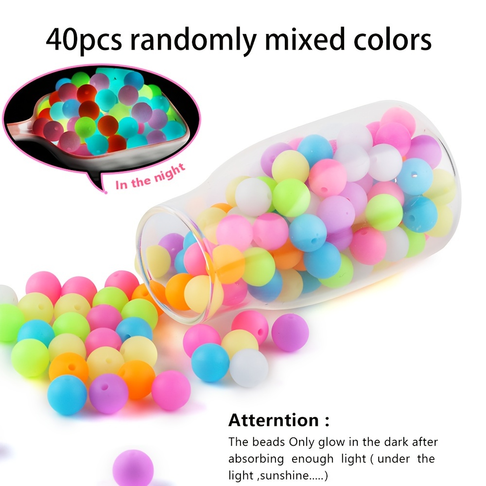 

40pcs 12mm Silicone Beads, Mixed With Random Colors, Diy Handmade. Multiple Colors Diy Craft Round Beads, Suitable For Making Jewelry, Keychains, Necklaces, Bracelets, Etc