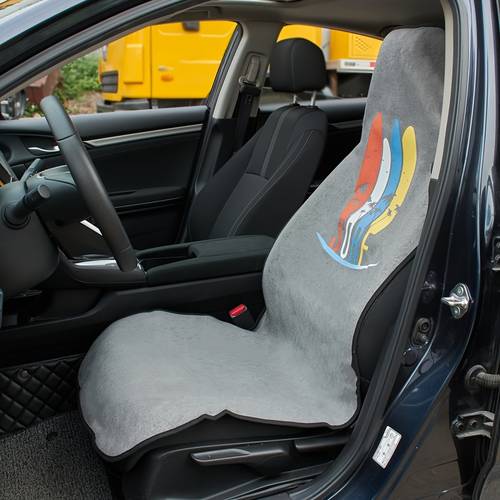 premium waterproof car seat cover washable removable non slip sweat car seat towel covers universal seat cover grey color