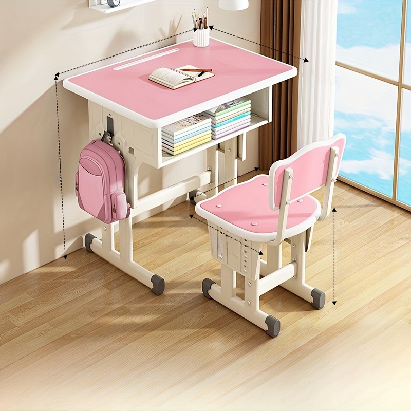 

Children's Study Table Elementary School Students Writing Homework Table Raised And Desk And Chair Set Small Apartment29.92*23.62*15.75in