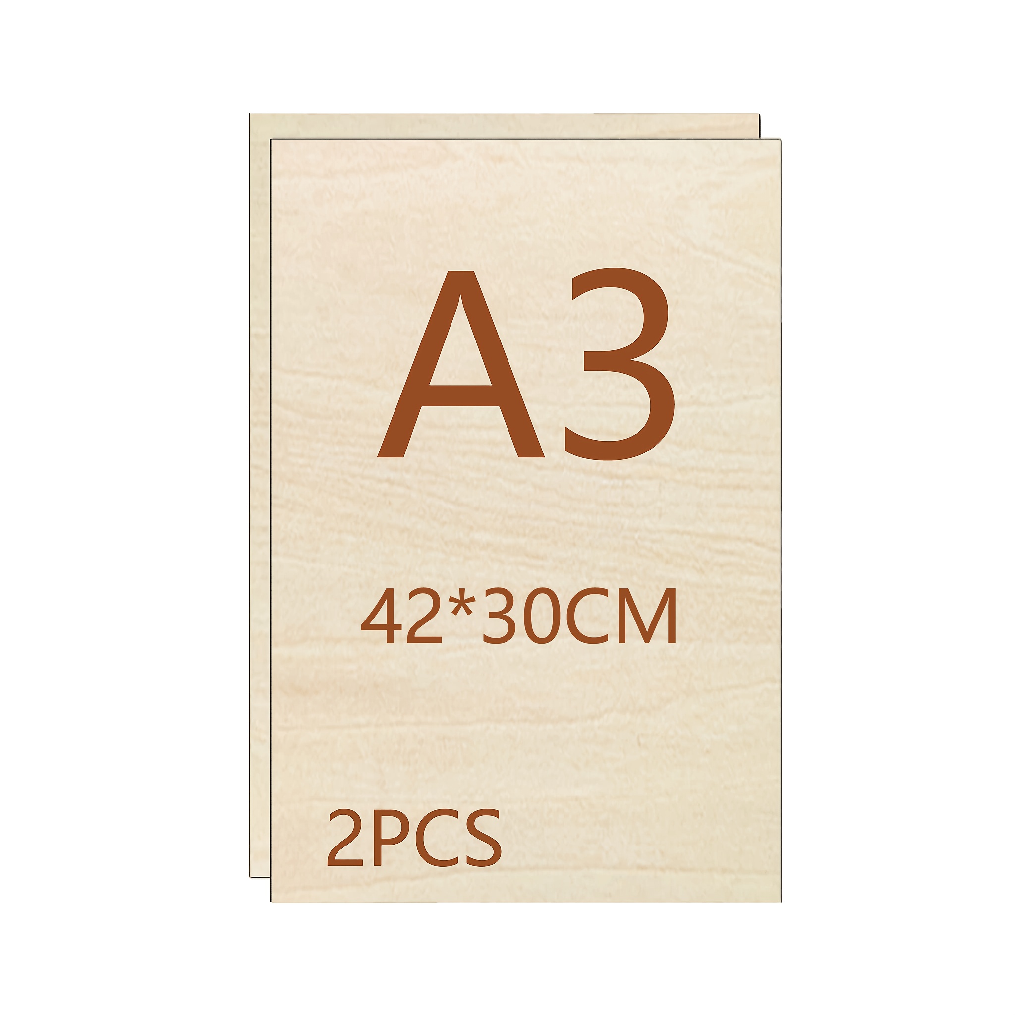 TEMU 2pcs Set Of Blank Wooden Boards, Suitable For Painting, Drawing, And Craft Projects; An For Artworks, Home Decoration, Handicrafts, And Creative