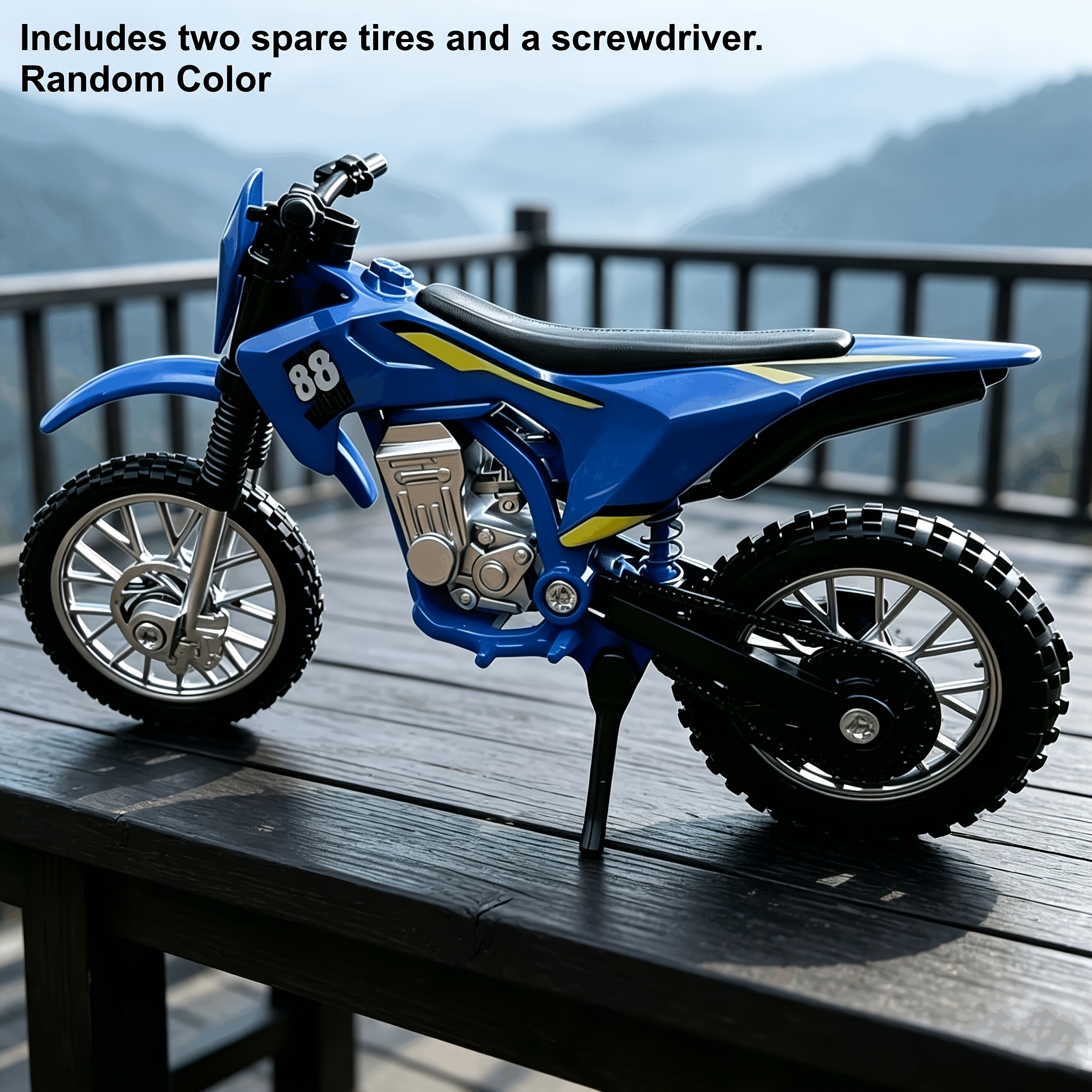TEMU Macchinina da motocross in metallo , realistica miniatura, moto da cross, gioco per bambini, ragazzi e ragazze, casuale