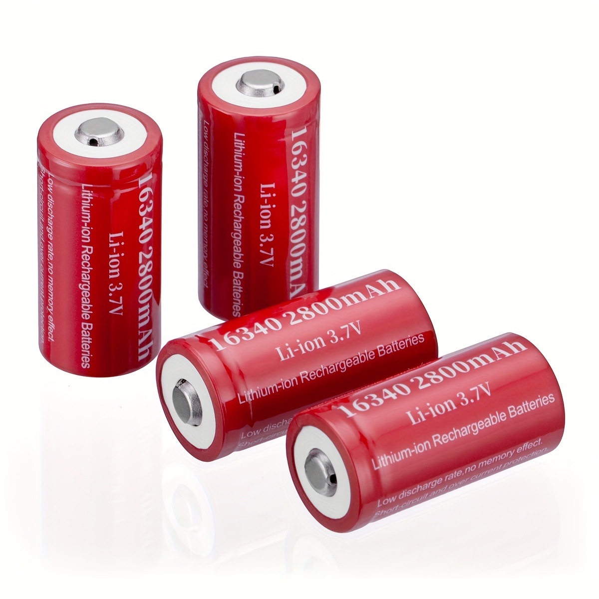 E-shop 16340 2800mAh Hochleistungs-Lithium-Ionen-Akku 3,7 V für Taschenlampen, Kameras, Alarme