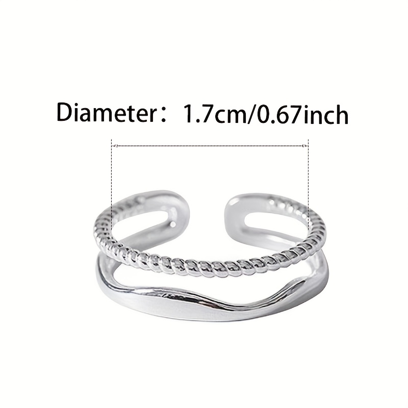 Women's Double-layer Minimalist S925 Sterling Silver Ring