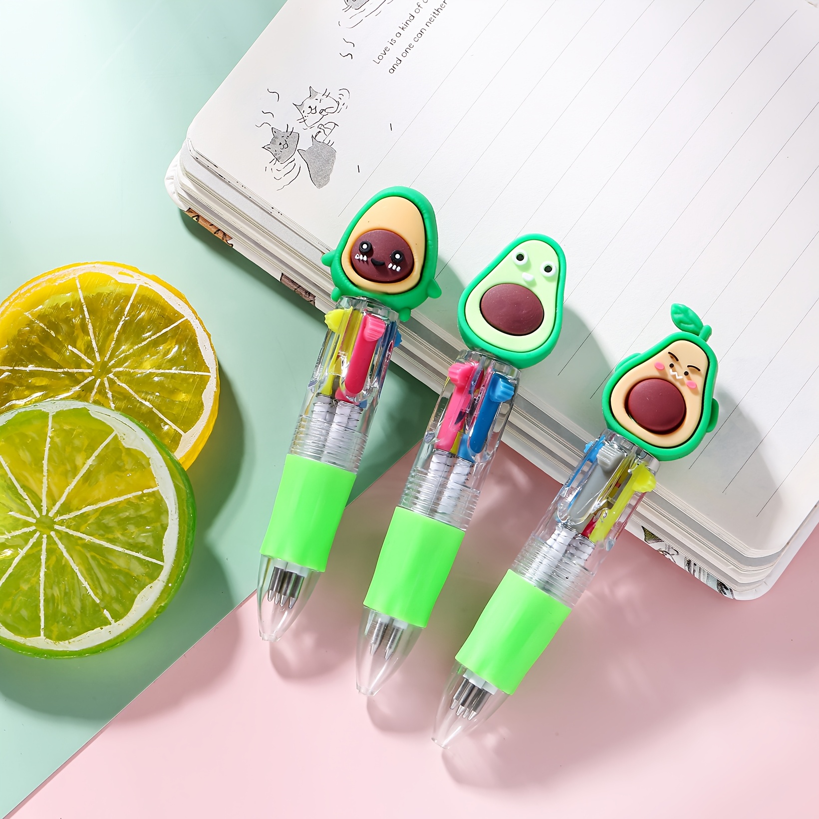 26pcs colorful pens in one 4 in 1 cute ballpoint pen birthday gift   design cute pens party gifts school   cute designs classroom reward prizes valentines day gifts Product details 6