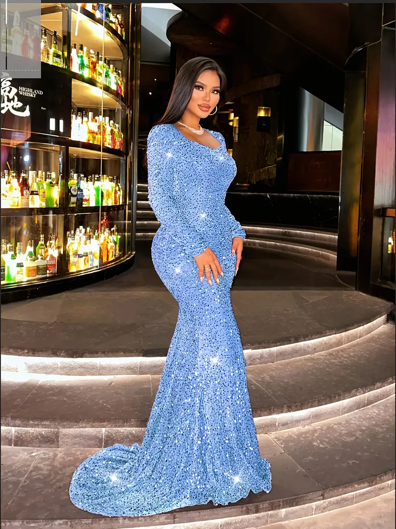 new elegant velvet sequin long sleeve bodycon dress a - Temu new elegant velvet sequin long sleeve bodycon dress a - Temu