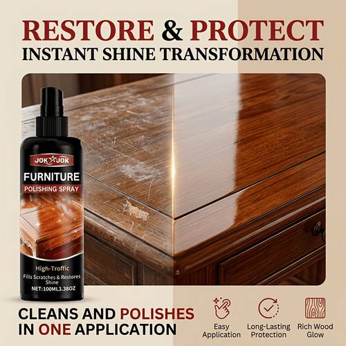 jok jok 3 38oz spray all in one wood scratch filler restorer and protector for wooden cabinets tables floors