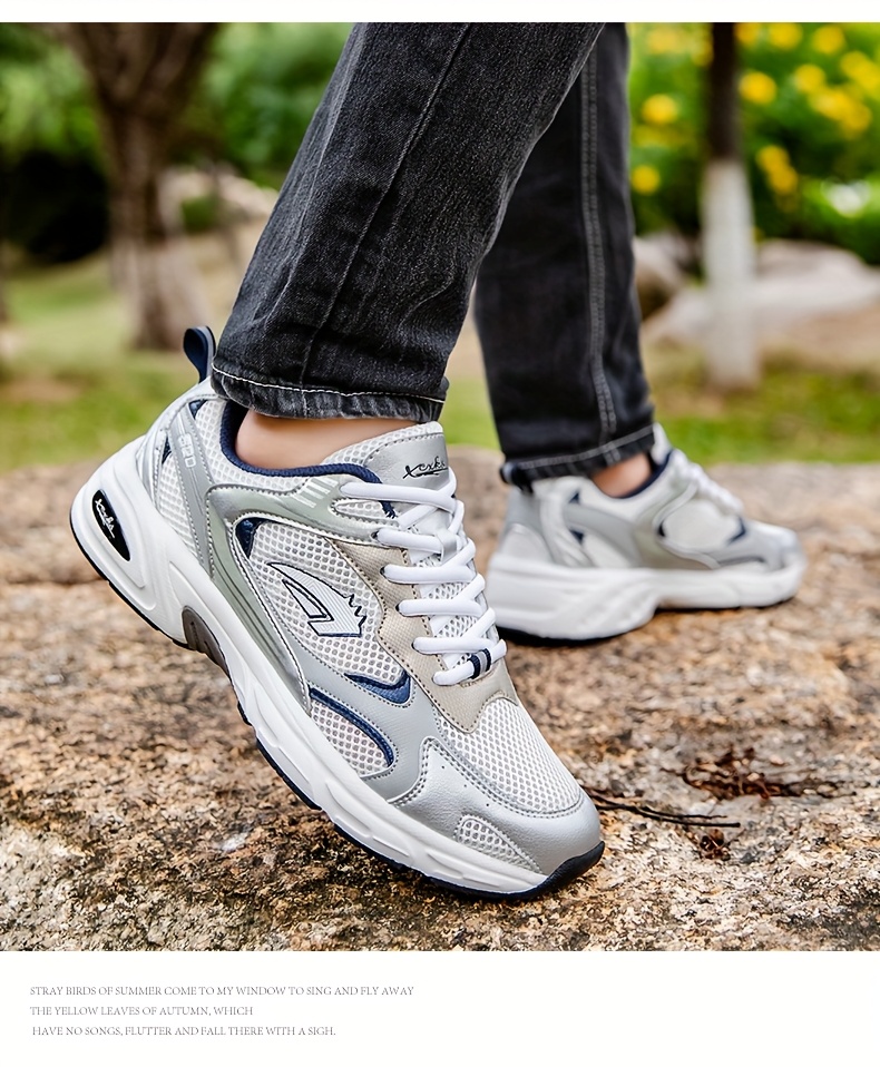 Men's Stylish Sports Shoes In Black With Silvery, Breathable Mesh, And Large Sizes 40-46, Perfect For Casual Wear.