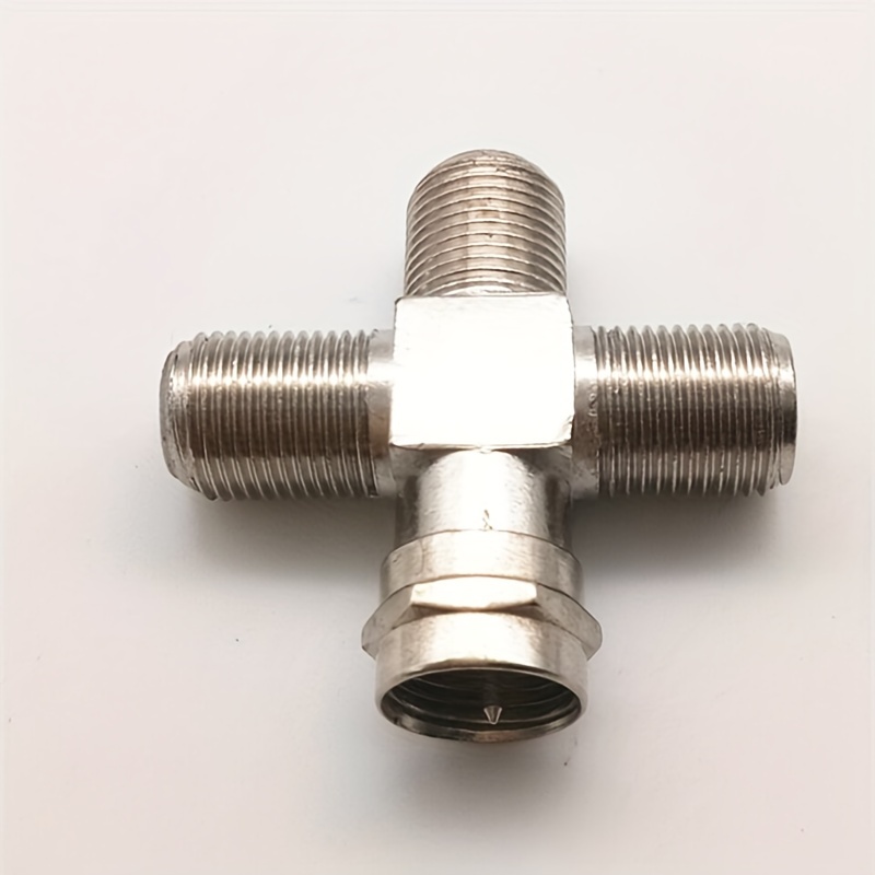 F-Male to 3 F-Female Cable TV Connector Adapter