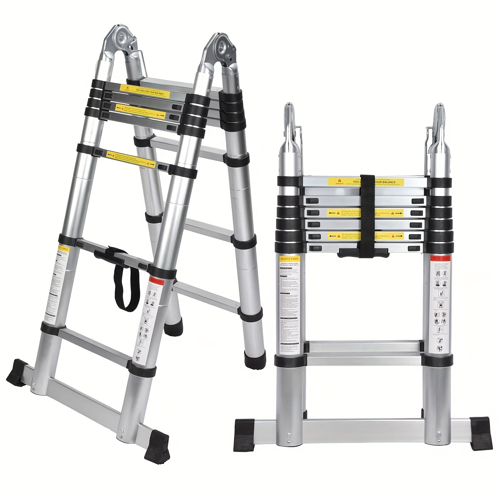 telescoping extension ladder folding telescopic aluminum - {region_name}