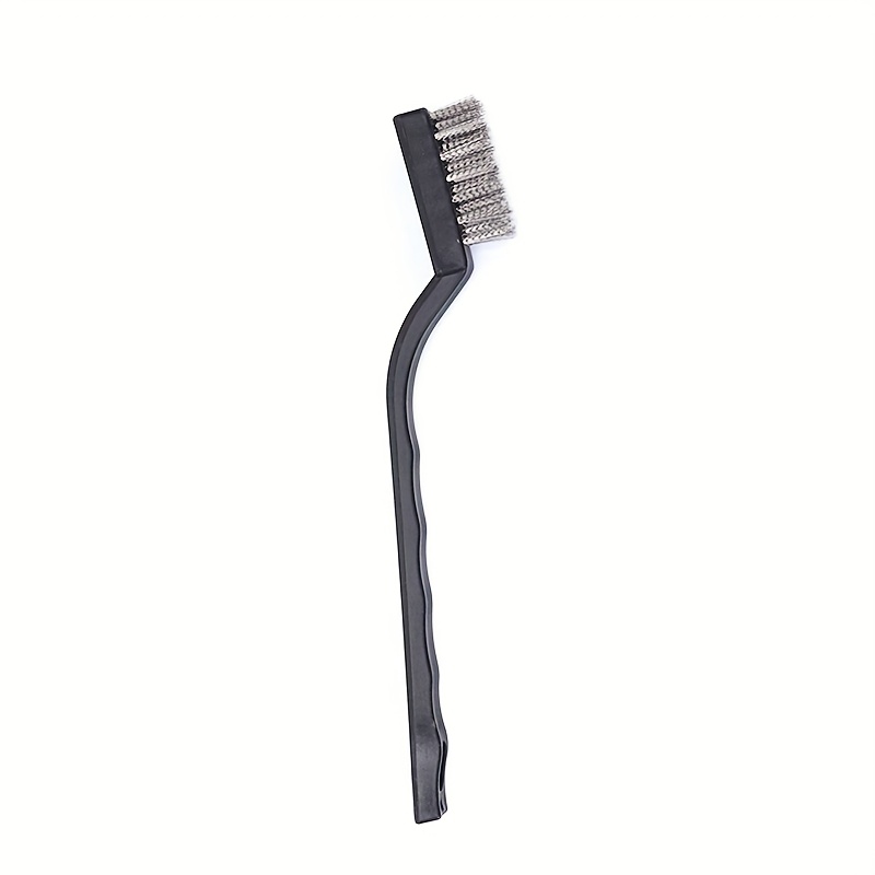 1pc Wire Brush (stainless Steel ) Scratch Brush, Curved Handle Masonry Brush Wire Bristle For Cleaning Welding Slag And Rust