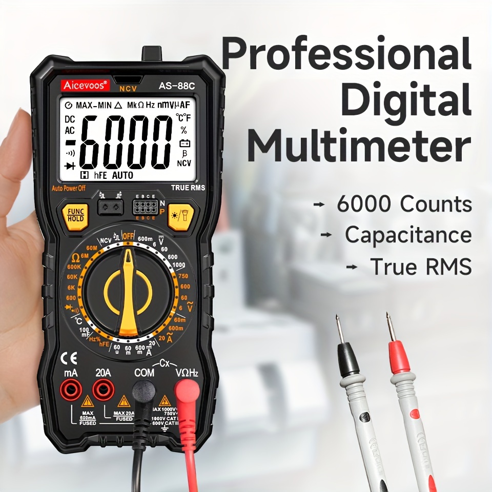 

Aicevoos - Multimeter - , , Dc/ac & Ohm Tester For Electricians, Portable