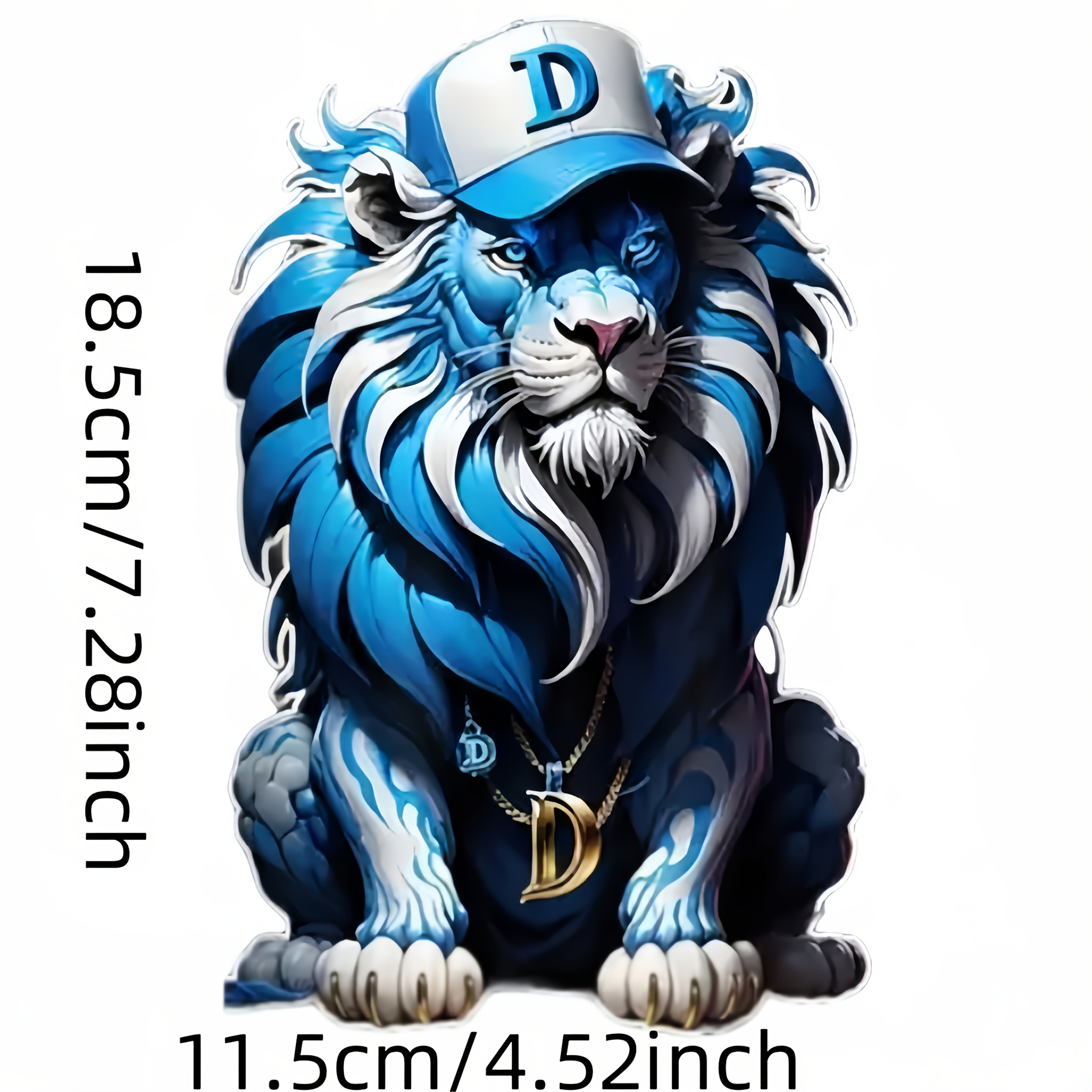 TEMU 3pcs Washable Heat Transfer Vinyl Lion Patches - Diy Iron-on Lion Suitable For T-shirts, Hoodies, Bags, Pillows - Washable Decals For Fabric