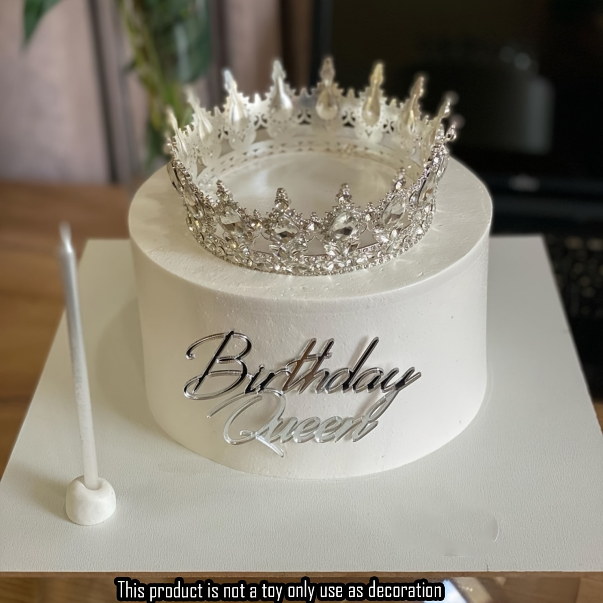 8 Décorations De Gâteau Couronnes Doré Et Argenté – Perles Et Cristaux, 3 Tailles, Pour Anniversaire, Mariage, Baby Shower