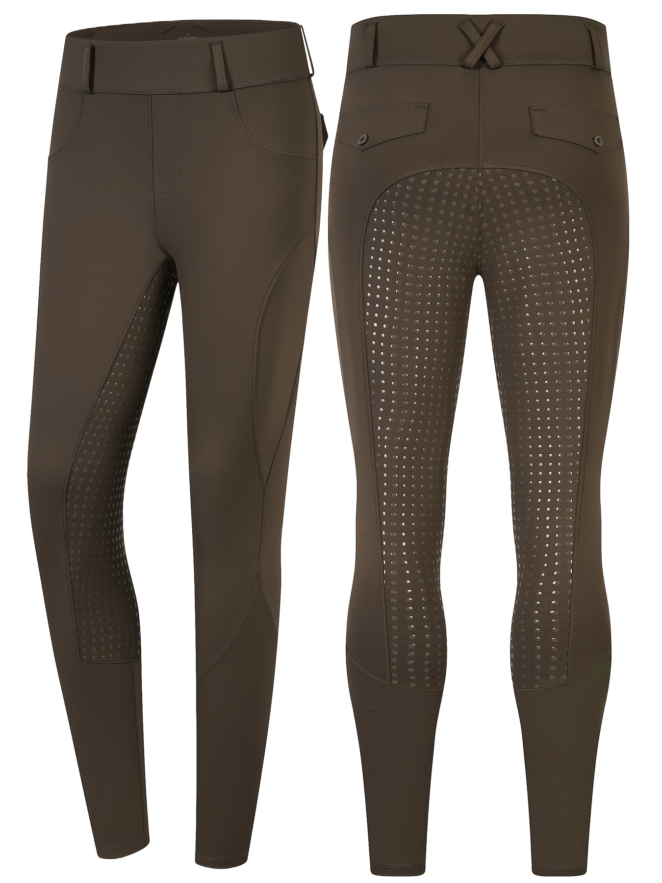 1pc pantalons équestres courtiers à haute élasticité femmes - Temu France