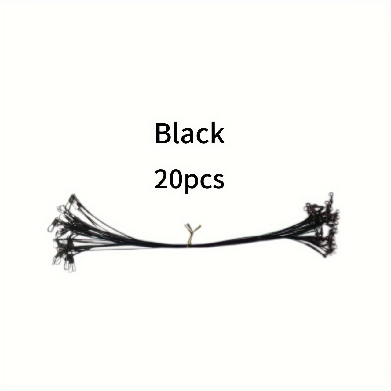 20pcs Durable Steel Wire With Snap And Swivel, Wire Leader, Fishing Accessories