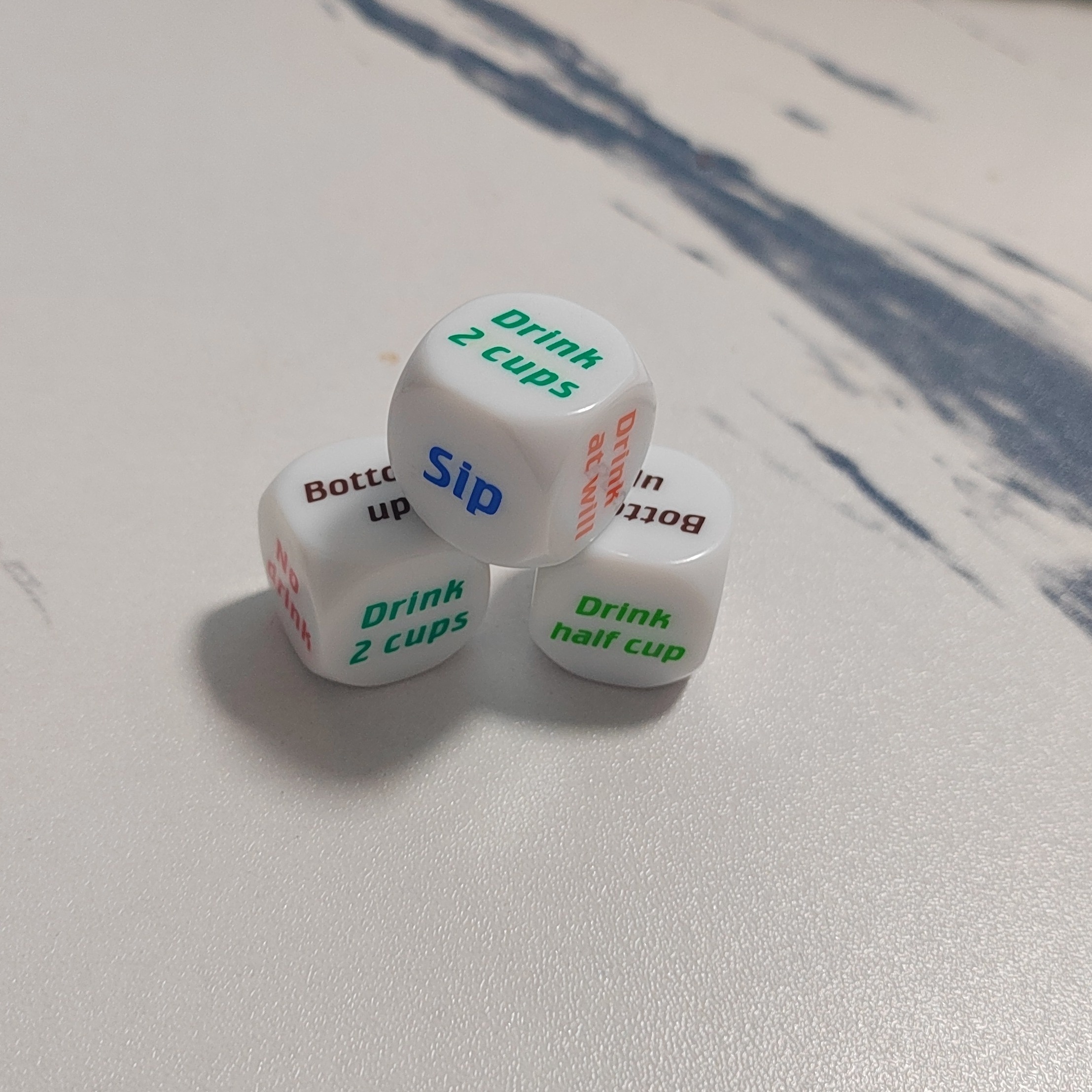 1pc, 3pcs, 6pcs Drinking Dice Set for Party Games