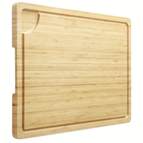 extra large bamboo cutting board wooden cutting board for kitchen with juice and handles over sink board meat cutting board large caving board charcuterie board