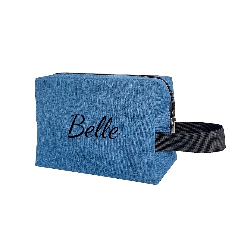 TEMU A Personalized Custom Text Toiletry Bag, Makeup Bag, Groomsmen Gift Set, Men's Travel Toiletry Bag, Canvas Men's Toiletry Bag, Oxford Cloth