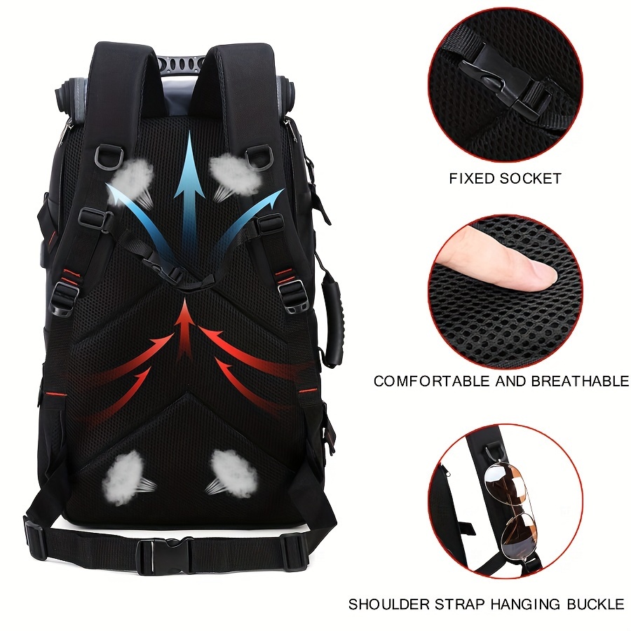 multi functional 50l hiking travel backpack outdoor camping rucksack with shoe compartment sports style luggage bag for women men details 7