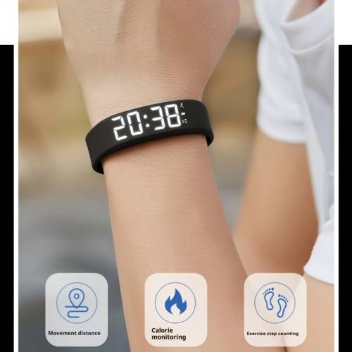 2025 new multi functional minimalist and stylish unisex digital watch with alarm pedometer stopwatch luminous display a fashionable sports multi function wristwatch for students without feeling gift for any
