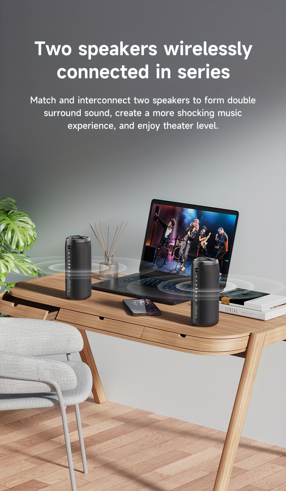 ZEALOT S49PRO 20W Haut-parleur sans fil portable, double haut-parleur Boost de basses Audio haute résolution, 3000mAh Longue durée de la batterie, lumières RGB, 5 niveaux d'étanchéité, 8 heures de lecture, son stéréo pour smartphones/tablettes/TVs, chargement USB-C, IPX5, sans adaptateurs de charge, prend en charge la carte SD/USB/AUX, pour l'intérieur/fête/plage/scène de musique