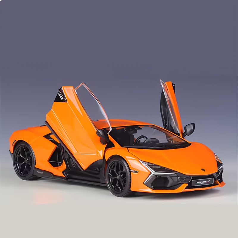 Bburago 1:24 Scale For Revuelto Diecast Model Car - Alloy Chassis & Body, Orange/ Sports , Collectible For Kids &, Outdoor Play, Wind- Operation (no / Push Start)
