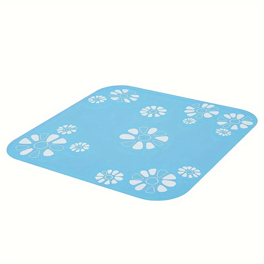 

1pc Silicone Pet Feeding Mat, Non-slip Waterproof Food Pad, Compatible With Pet Fountain, Bowl & Feeder, Easy Clean, Design For Cats & Dogs
