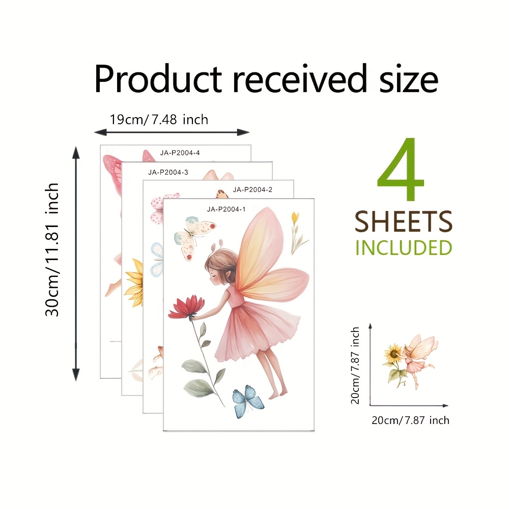 1 Set (4pcs), Wall Stickers, , Removable Waterproof Pvc Stickers, Suitable For Living Room, Bedroom, Home Decoration, Wall Decoration, 7.5 X 11.8 Inches X 4pcs