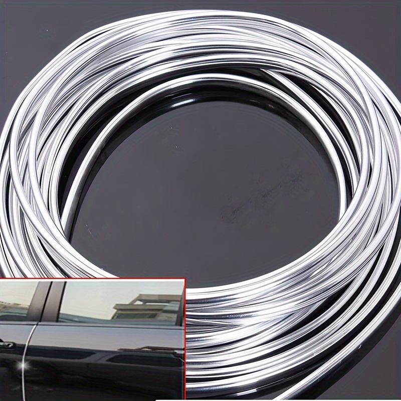 

6m Car Door Chrome Moulding Trim Strip Edge Scratch Guard Protector Cover Strip Roll Chrome Styling Moulding Trim Strip