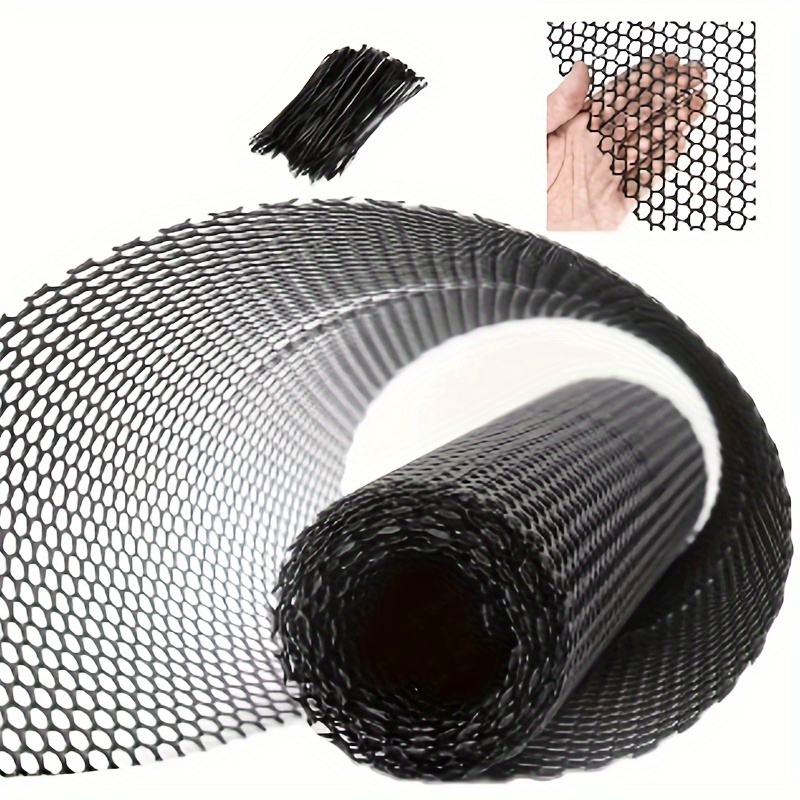 

Black Plastic Safety Net Fence, 15.7" Wide With 8mm Holes - Ideal For Cat & Pet Isolation, Chicken Coops, And Garden Protection