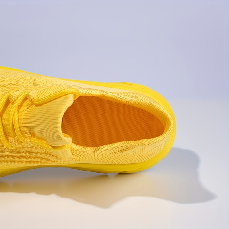 mens lightweight breathable running shoes neon yellow low - Temu