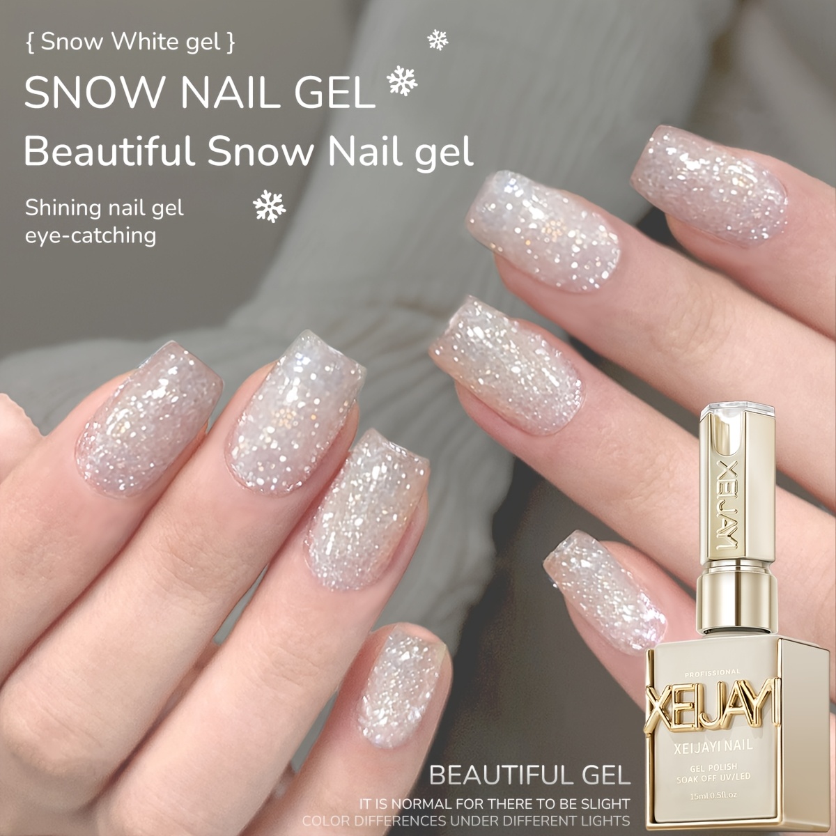 Image of 1pc 15ml Glitter Nail Art Gel Nail Polish Soaking Led Nail Gel Salon Female Nail Art Tools Fashion Nail Designs