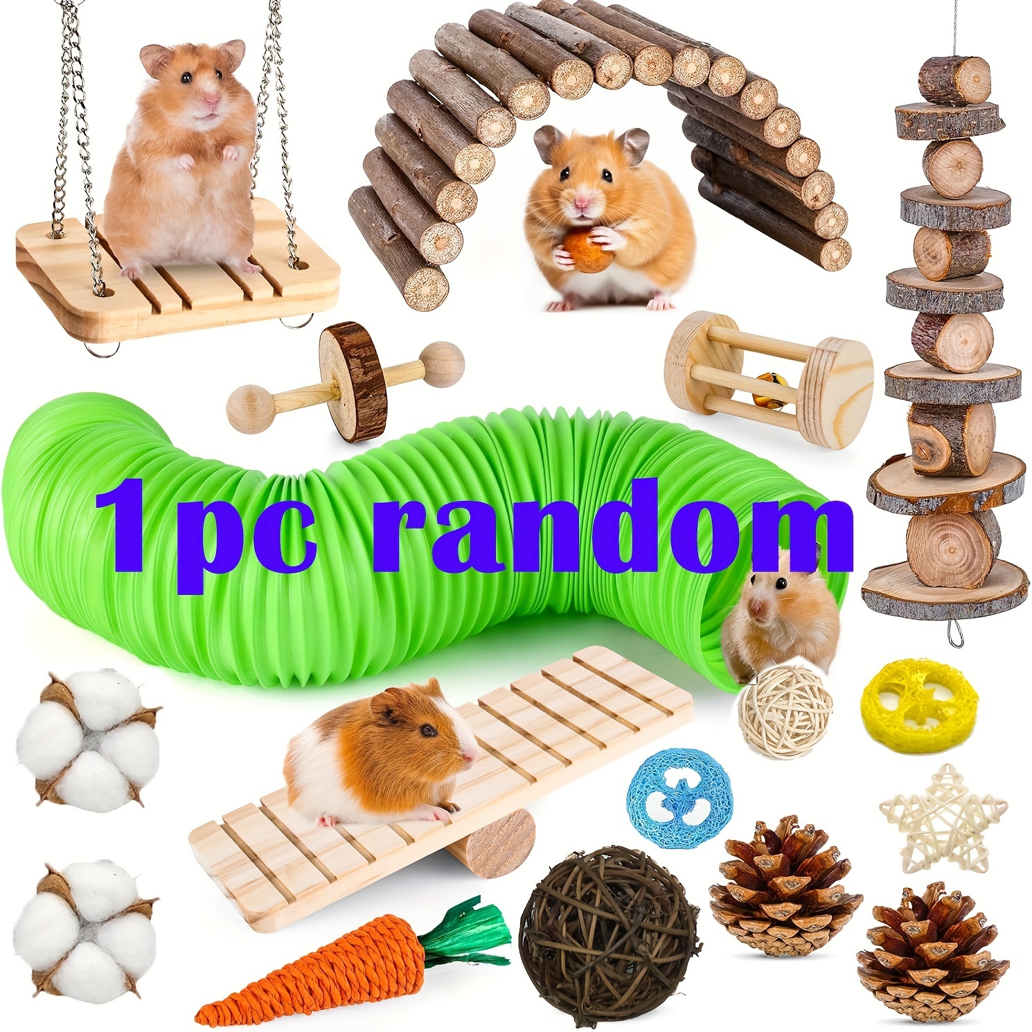conjunto juguetes hámster 1/3/5/10 piezas juguetes cobayas Temu