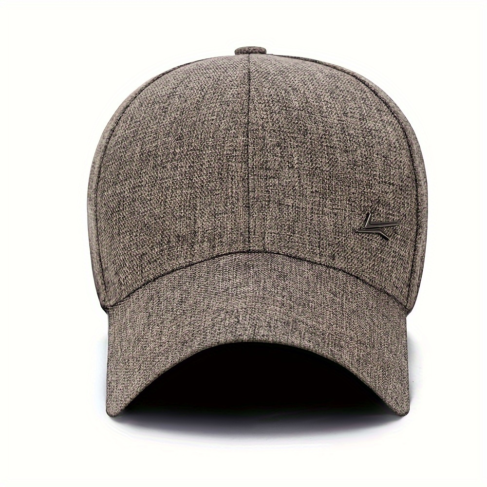 Monochrome Business Baseball Hat Lightweight Hard Top Peaked Hat Summer Adjustable Sunshade Cap For Women Men