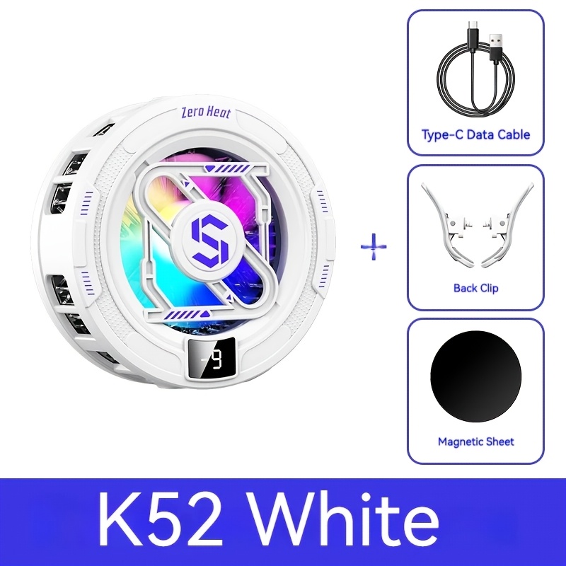TEMU New Semiconductor Magnetic Cooler With Temperature Display Radiator Dissipation For Phones Gaming Tablet Cooling Pad