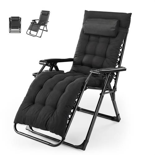zero gravity lounge chair holder pillow removable cushion outdoor recliner