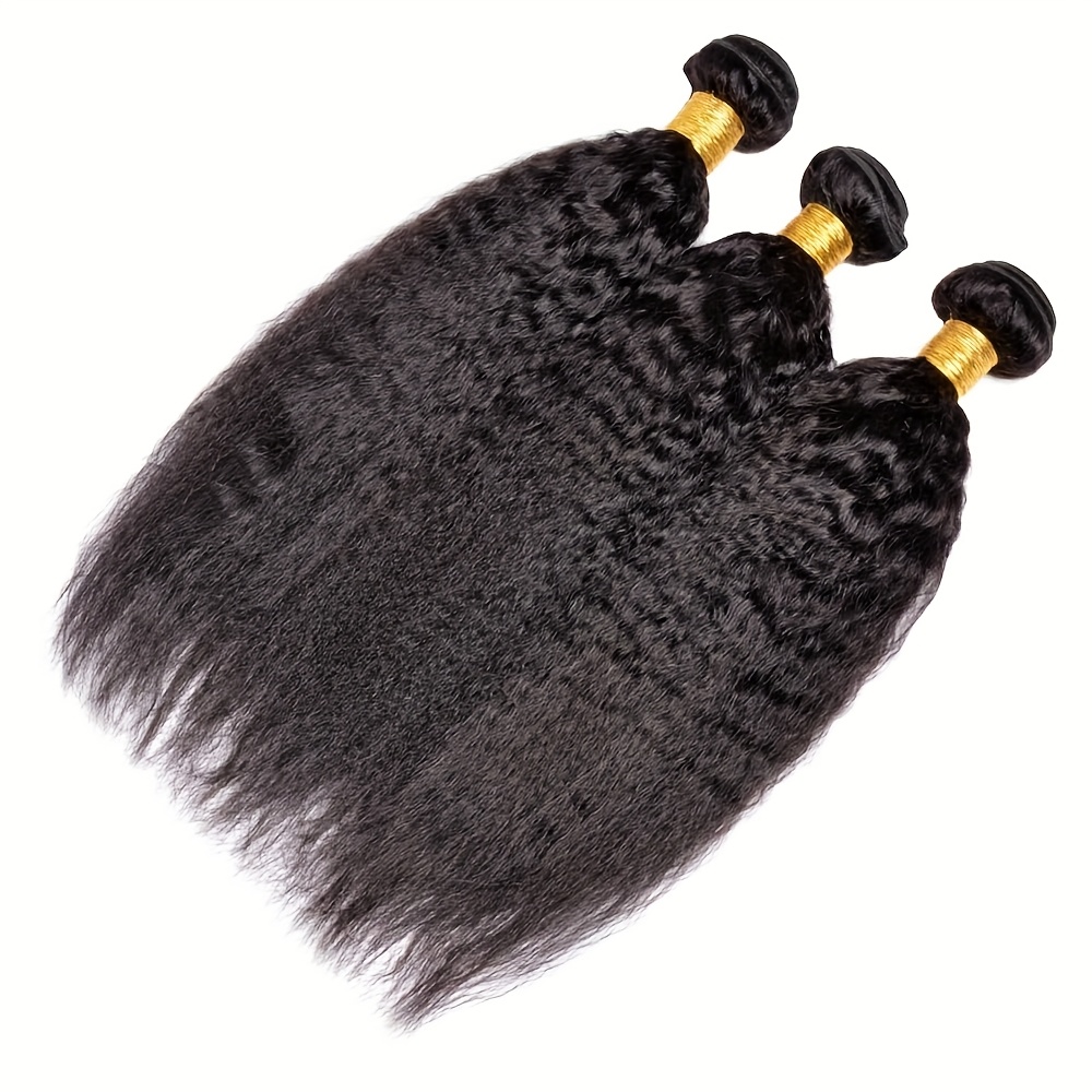 3 bundles   straight human hair extensions 100   brazilian     hair   straight texture natural   for styling   naturallooking hairline   texture details 5
