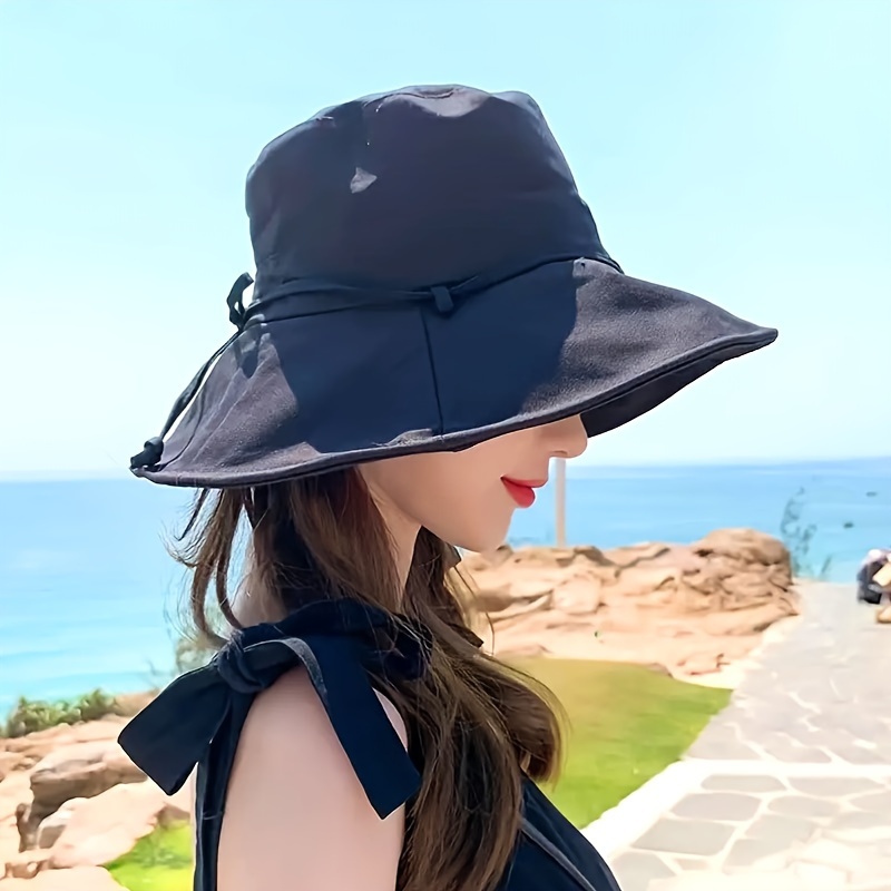 Wide Brimmed Fisherman Hat Women Summer Sun Protection Hat - Temu