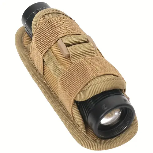 molle flashlight pouch holster rotatable flashlight holder bag for belt flashlight with 360 degree rotatable clip