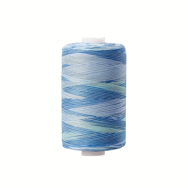 1000-yard 402 Rainbow Polyester Thread, Single Spool - High-strength Sewing Thread, Suitable For Hand And Machine Sewing, Quilting, And Needlework - Durable And Versatile, Ideal For