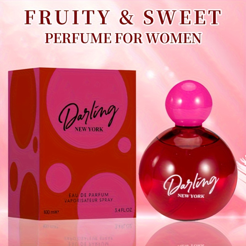 TEMU 3.4oz Women' Perfume Spray, Long-lasting Fragrance, Car Air Freshener, With Of Raspberry, Red , And Orange, Perfect For Dates, Daily Life, Parties, And As A Gift.9091